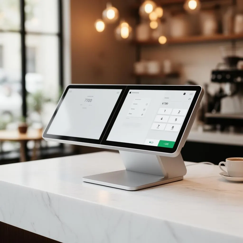 Clover POS system on a counter